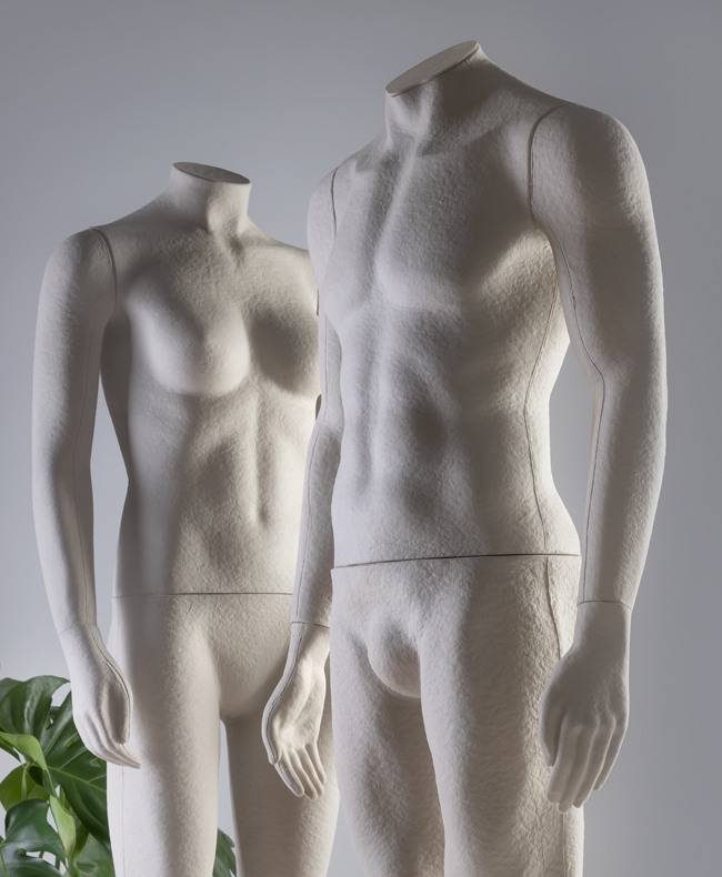 sustainable paperpaste mannequins award ecodesign